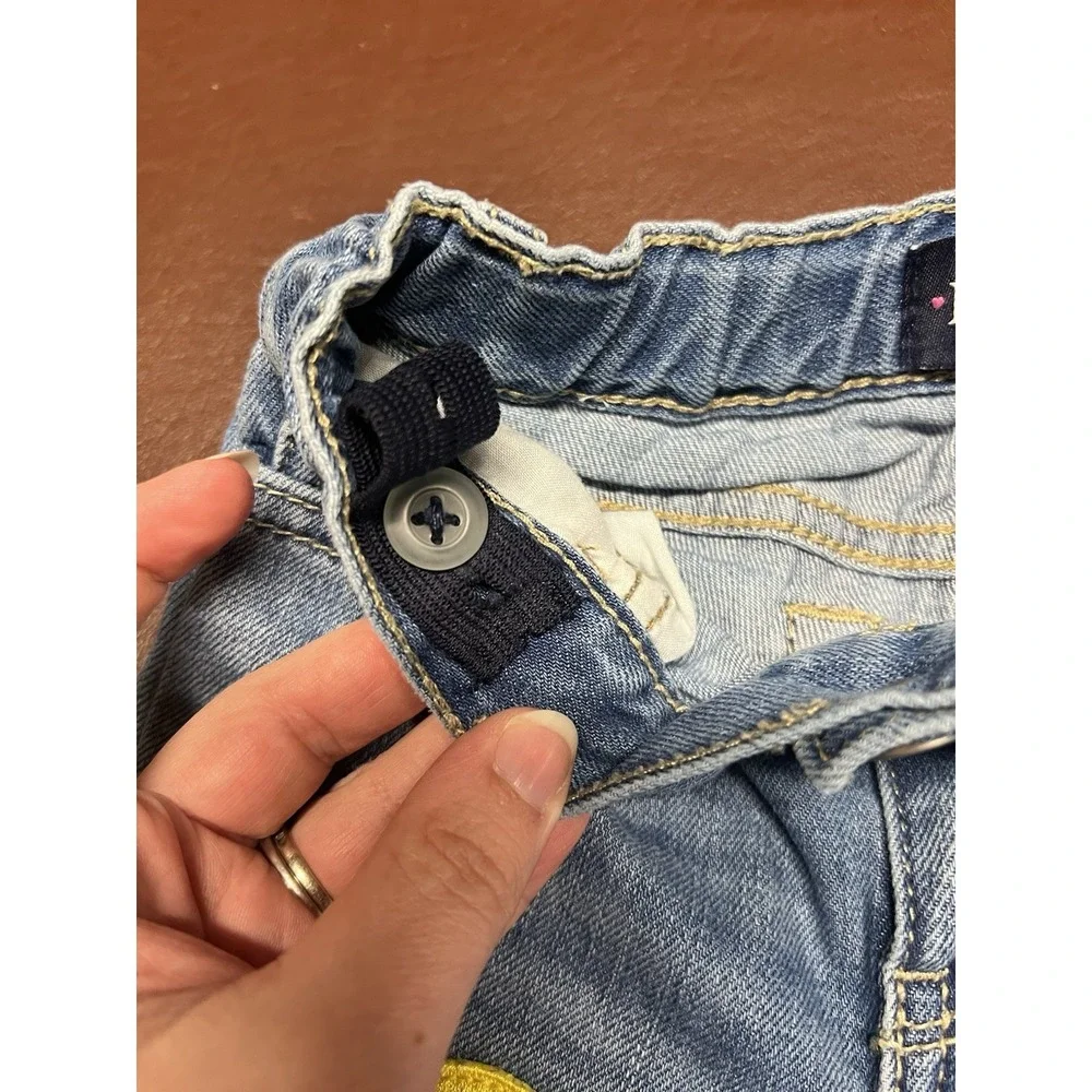 The Children's Place Girls Patch Blue Denim Jeans Size‎ 4